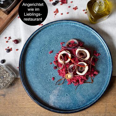 Набір тарілок Moritz & Moritz SOLID, 4 шт., 26 см, кераміка, блакитний колір, для сервірування