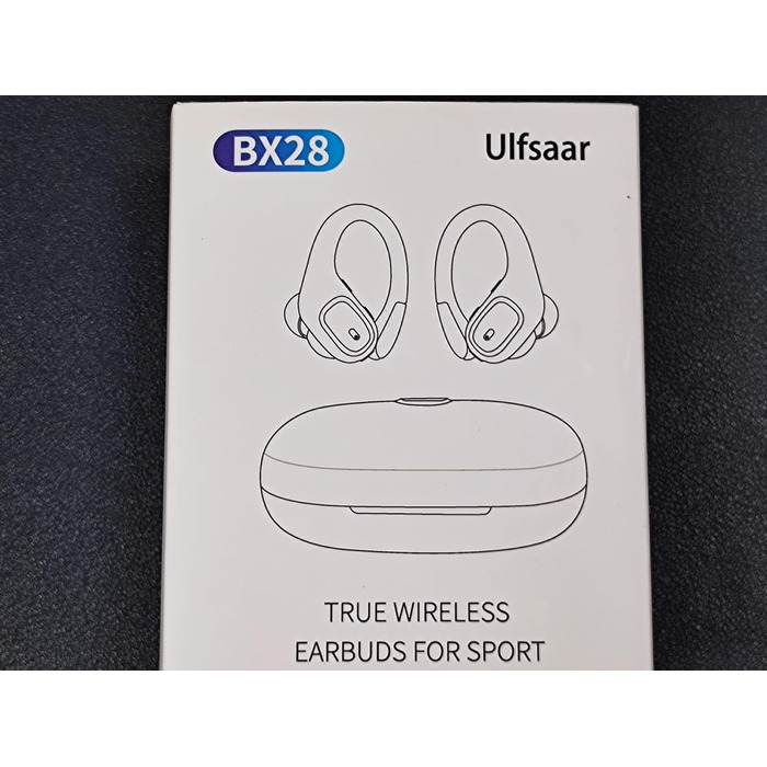 Навушники Ulfsaar Bluetooth 5.3, бездротові, HD мікрофон, HiFi, Спорт, IPX7, 90h, Android/iOS, Чорний