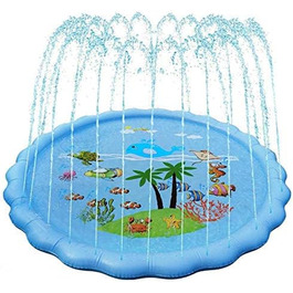Великий надувний дитячий басейн для саду на відкритому повітрі Літня водна вечірка Easy Set (Ocean Blue), 67