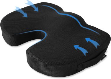 Подушка для куприка Levesolls, ергономічна подушка з memory foam для офісу, авто, інвалідного візка