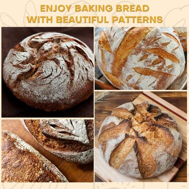 Набір для приготування закваски: кошик для бродіння (Banneton), скляна тара, ніж для хліба (Bread Lame), скребок для тіста, скребок-лопатка та силіконовий хлібний гребінець