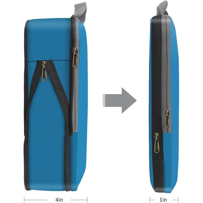 Набір компресійних органайзерів для одягу в дорогу Eono by Amazon, 4 шт, темно-синій — пакувальні куби для валізи та рюкзака