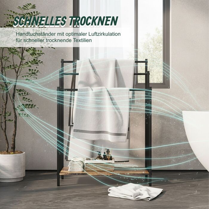 Підставка для рушників з полицею Relaxdays