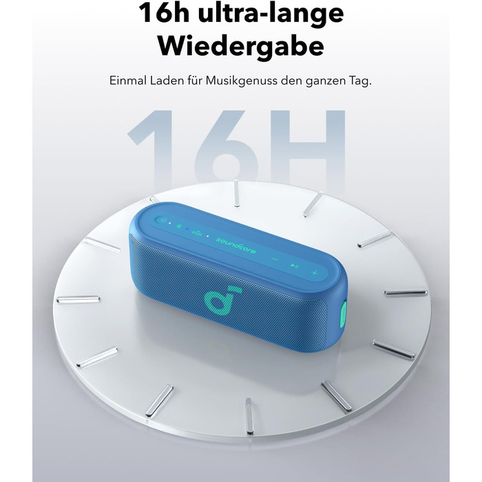 Soundcore Select 2S: Портативна Bluetooth-колонка з 20W, BassUp™ та IPX7 захистом (синій)