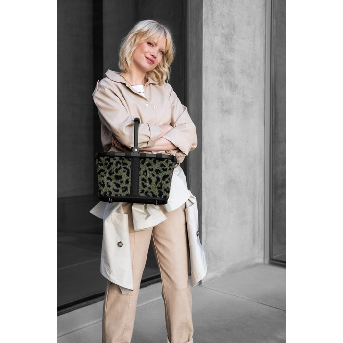 Сумка-шопер Reisenthel CarryBag XS Teddy Leo Olive – Стабільний кошик XS з практичною внутрішньою кишенею, водонепроникний дизайн