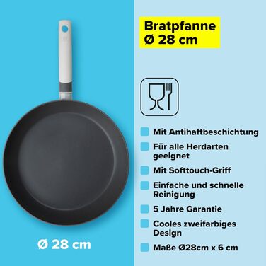 Вафельниця Tasty Antihaft Wokpfanne 28 см – антипригарне покриття, індукційна плита, нержавіюча сталь