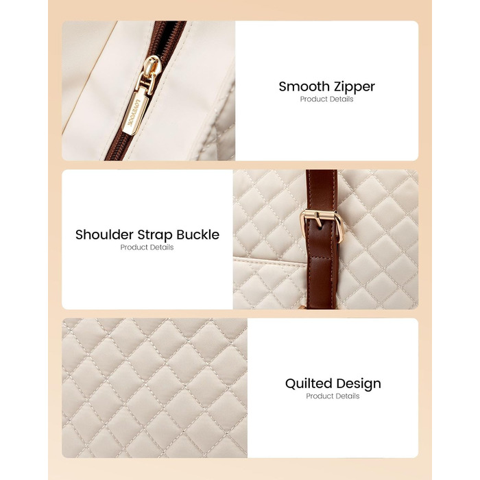 Сумка для ноутбука LOVEVOOK 15.6 дюймів для жінок з відділенням для ланчу, сумка-шоппер, ділова сумка, портфель, сумка для навчання, середнього розміру, водонепроникна, чорна