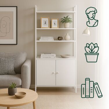 Стелаж Relaxdays з нижньою шафкою