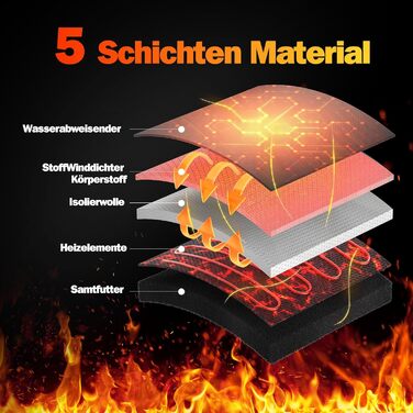 Гріючі рукавички для чоловіків та жінок, акумулятор 5000mAh*2, 7.4V, 4 режими нагріву, водонепроникні, для зимових видів спорту та катання на лижах