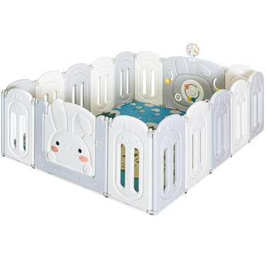 Дитячий манеж Mealux Roger White/Grey (арт. KD-C071 White/Grey)