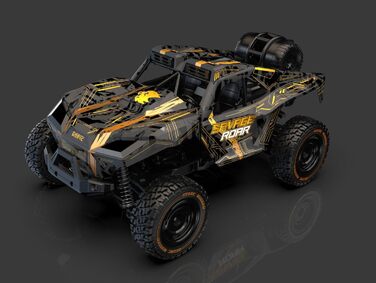 Радіокерований позашляховик DEERC 1:14 40 км/год, RC-трак 4x4 2.4 ГГц з LED-фарами, 2 акумулятори, іграшка для хлопчиків