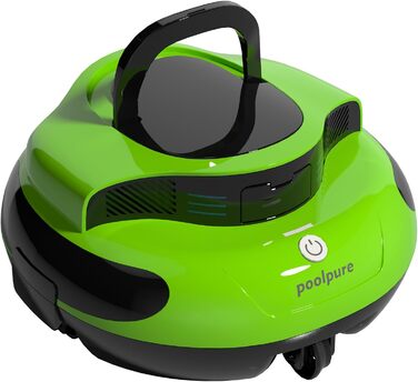 POOLPURE робот-пилосос для басейну, подвійний мотор, подвійний датчик Hall, LED-дисплей, автостоянка, водонепроникний IPX8, бездротовий, зелений