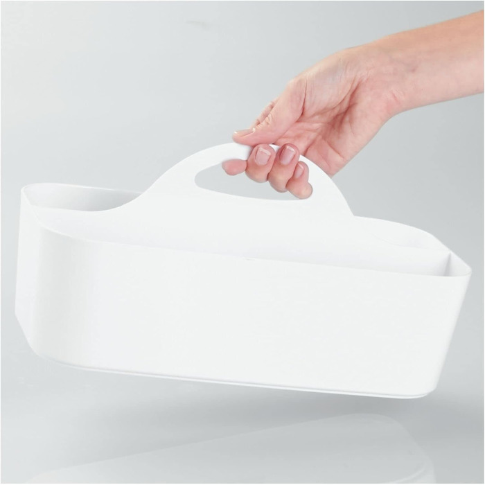 Набір з 2 кошиків для душу з 6 відділеннями кожен - портативний пластиковий кошик для зберігання ванних аксесуарів - піддон для душу для гелю для душу, шампуню, бритви та іншого - антрацитовий сірий (упаковка 1, білий)