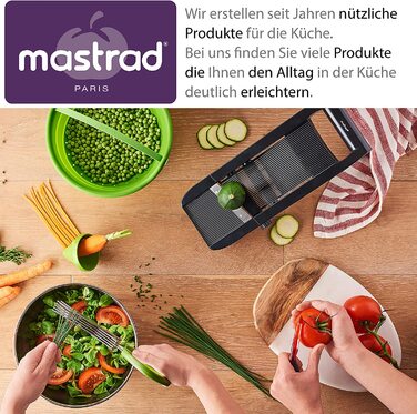 Сушарка для салату Mastrad-зручного розміру для зручного зберігання-нековзне дно і 100 герметичність - можна мити в посудомийній машині