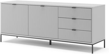 Комод Vicco Eliza, 80x81.2 см, 2 двері, сірий, 150x42 см