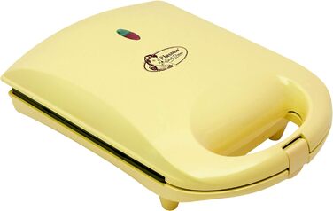 Вафельниця Bestron у формі серця на паличці Антипригарна вафельниця з антипригарним покриттям для вафель у формі серця Ретро-дизайн 780 Вт Колір (жовтий)