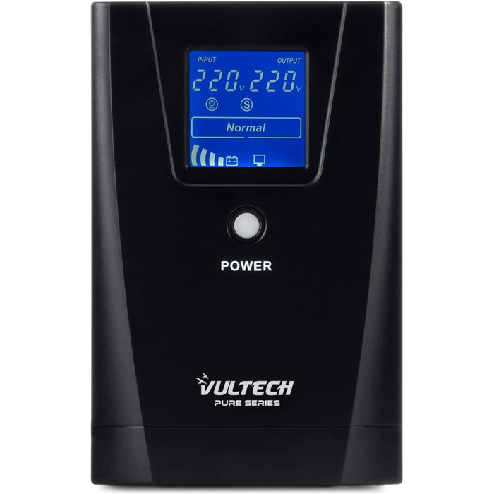 ДБЖ Vultech 1000 ВА Pure Line Interactive з чистою синусоїдою та РК-дисплеєм (серія Pure, 1500 ВА 1200 Вт)