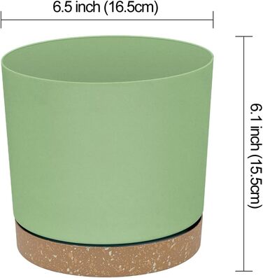 Набір горщиків для квітів ZMTECH 30,5 см (2 шт.) - пластикові, з піддоном, для дому та саду