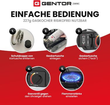 Газовий набір для кемпінгу: плита, 4 балончики 227г та кейс. Плита для кемпінгу, приготування їжі без електрики. Газова плита, газова картридж, кейс для транспортування