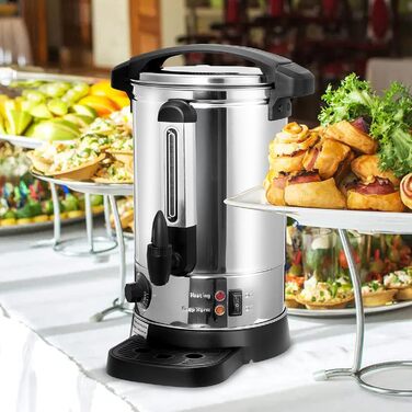 Глювайнер Cecaylie з нержавіючої сталі, 8 л, з термостатом та краном