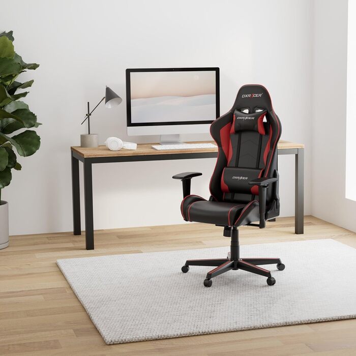 Ігрове крісло DXRacer FORMULA L, шкіра ПВХ, чорний/червоний