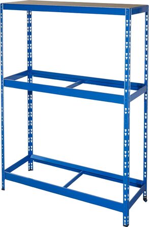 Металева стійка для шин 179x130x50 см, блакитна - 8-12 шин | Стійка для шин, стелаж для гаража, підвалу