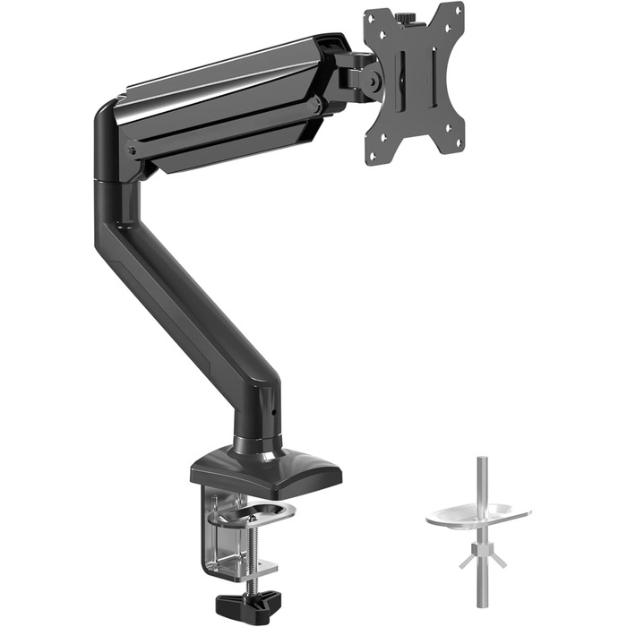 Кріплення для монітора Suptek MD01A: регульована підставка для моніторів 13-32 дюймів (до 9 кг) з газовою пружиною, 360° обертання, VESA 75x75/100x100 mm, чорний