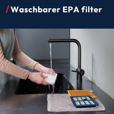 Пылесос Hoover HE2 Kompakter: Мощний пилосос з мішком для твердих підлог та килимів, фільтр EPA, 3,5 л контейнер для пилу, аксесуари, 850 Вт, радіус дії 10 м [HE2Z10A]