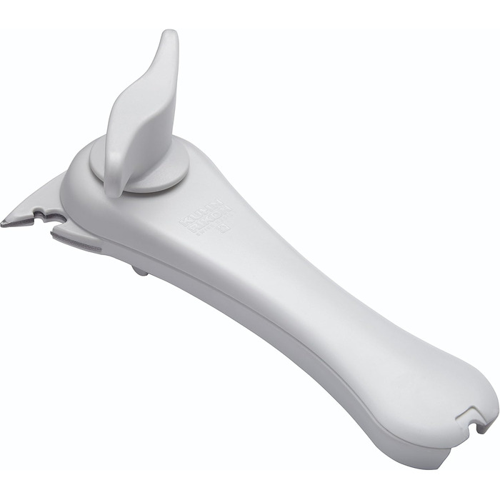 Відкривачка для консервів Kuhn Rikon 5-в-1: банки, пляшки, кроненкорки, автоматичне захоплення краю, білий корпус