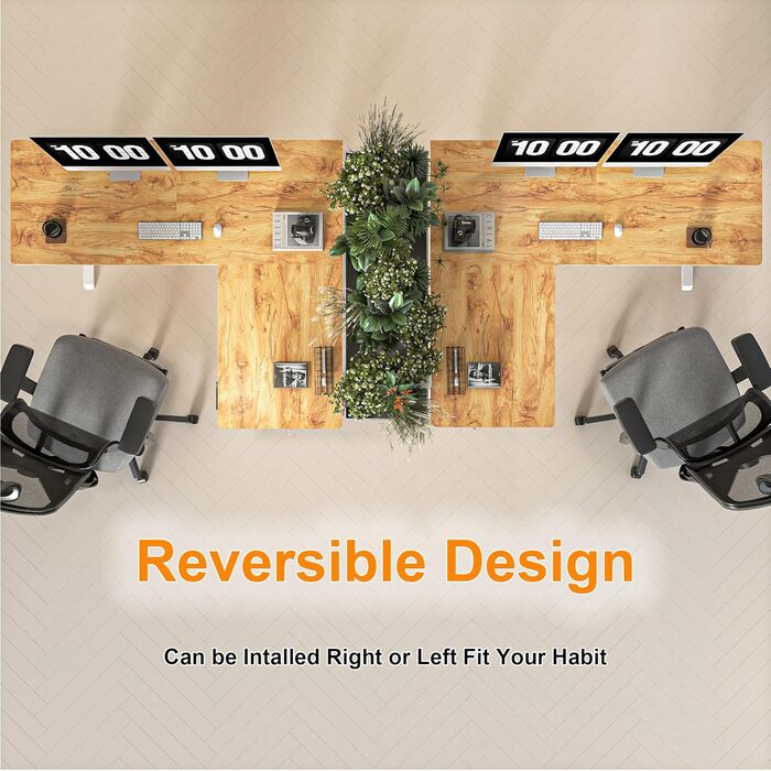 Електричний кутовий стіл BEXEVUE з регулюванням висоти 160x140 см, 3 функції пам'яті, антиколізійна технологія, для дому та офісу, бежевий