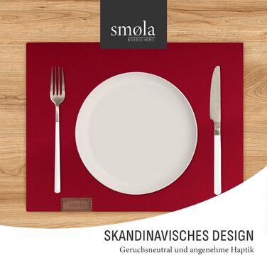 Набір з 12 елементів Smøla: преміум фетровий набір на стіл з підставками I Темно-сірий, миється I Декор для столу, літо