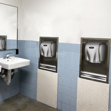 AIKE AK2801B Преміум сушарка для рук - електрична, з датчиком, HEPA-фільтр, нержавіюча сталь, 10-15 сек сушіння