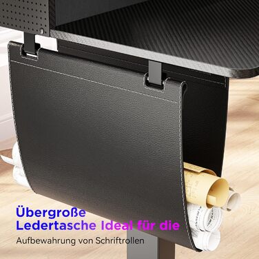 Регульований кутовий стіл L-подібної форми, електричний, 160 x 140 см, з 3 висувними ящиками. Стіл для офісу, роботи, геймінгу, стоячи/сидячи. Чорний колір.