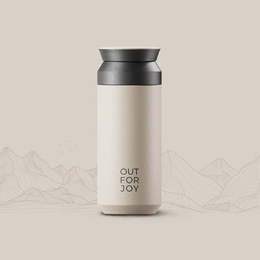 Термокружка з нержавіючої сталі 350 мл | Термокружка для кави/чаю з собою | З подвійними стінками, ізольована, не протікає | Travel Tumbler | Зберігає тепло 4 години / холод 8 годин (Бежевий Ivory)