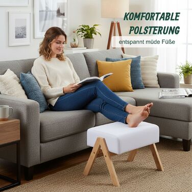 Підставка для ніг Relaxdays з бамбука та тканини
