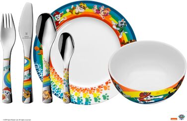 Набір дитячого посуду Paw Patrol WMF 6-ти частинний з нержавіючої сталі, від 3 років, Cromargan, для миття в посудомийній машині