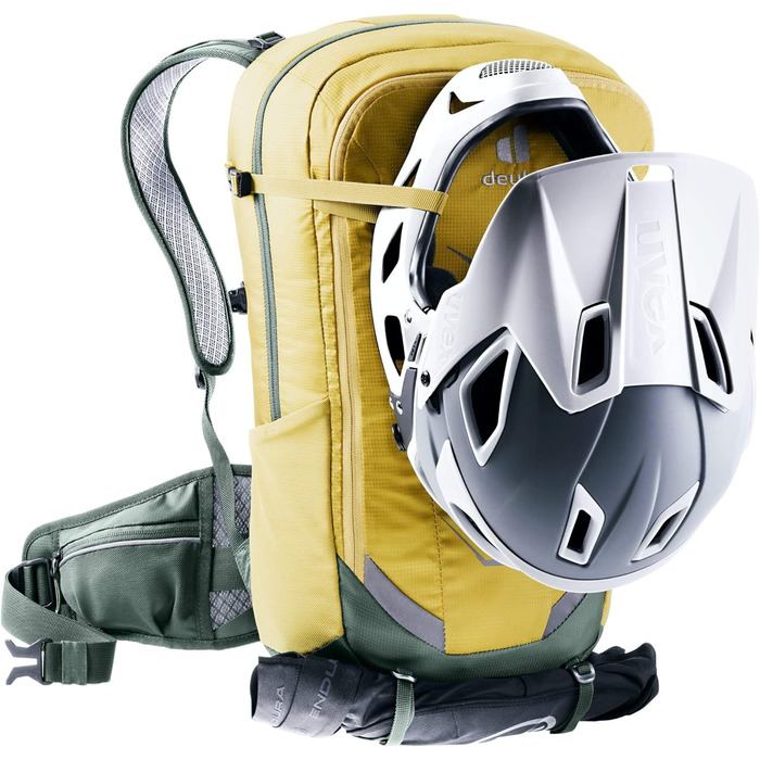 Велосипедний рюкзак deuter Unisex Flyt 20 із протектором (1 упаковка) 20 довгих куркум-плющ