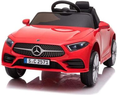 Дитячий електромобіль Mercedes CLS 350 AMG Babycar, ліцензія, 12V акумулятор, шкіряні сидіння, дистанційне керування, MP3, червоний