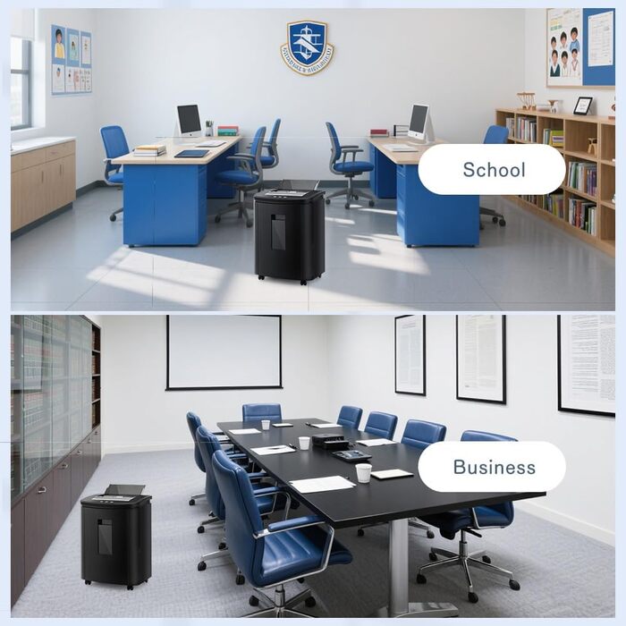 Автоматичний шредер для документів з мікрорізом: 150 аркушів, P-4 безпека, 40 хв роботи, 25 л контейнер, тихий, портативний, для дому, офісу, шкіл, бізнесу