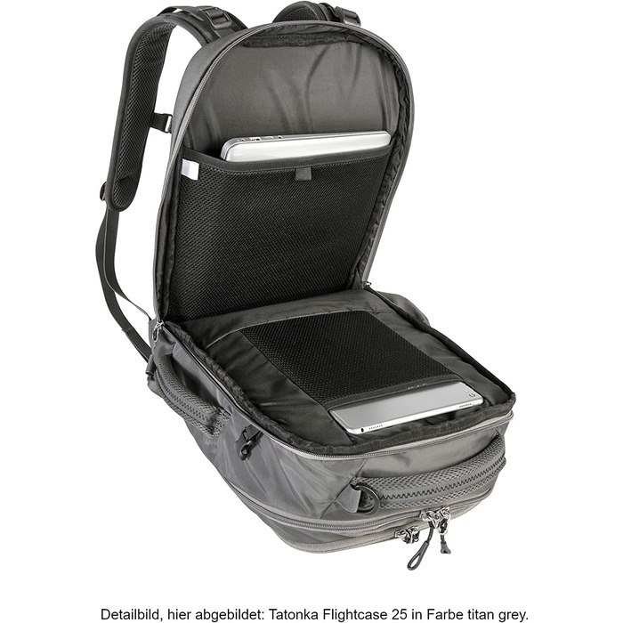 Сумка для ручної поклажі Tatonka Flightcase 27L-Рюкзак з відділенням для ноутбука, повністю висувним основним відділенням і вбираються плечовими ременями - 27 літрів Обсяг 27 л Чорний