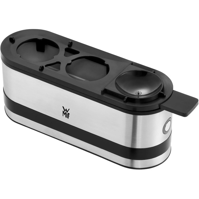 Електричний яйцеварка WMF Stelio з нержавіючої сталі, для 1-7 яєць, 380 Вт, регулювання ступеня готовності, функція підтримання тепла, мірний стаканчик з підставкою для яєць