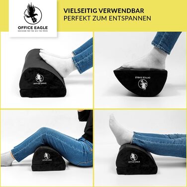 Підніжка під стіл, 43x25x18 см, чорна