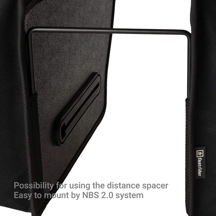 Подвійний кофр FastRider Canvas 36 для багажника, бічна сумка для велосипеда 47 л, сумка-кофр 100 Kanevas, водовідштовхувальна, світловідбиваюча, легка збірка - Black 47 Black