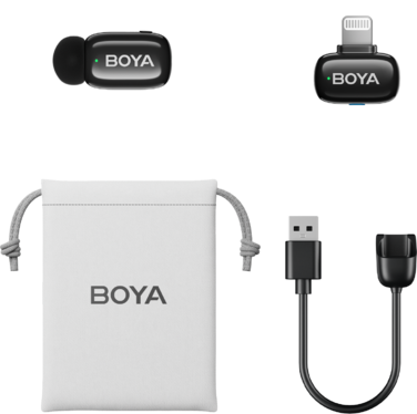 Бездротовий петличний мікрофон BOYA mini-16 Lightning Black