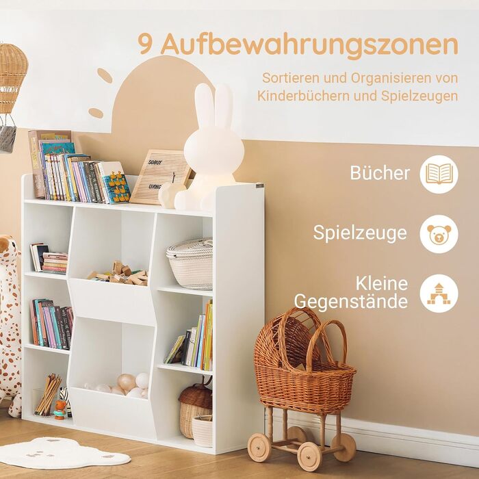 Полиця для книг SoBuy Montessori для дітей, зелена, 80x104x34 см (KMB55-K-GR)