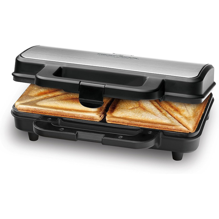 Бутербродниця ProfiCook для американських сендвічів і скибочок тостів розміру XXL Електричний тостер для сендвічів з дуже великими сендвіч-пластинами (з антипригарним покриттям) Бутербродниця 900 Вт PC-ST 1092 одномісний