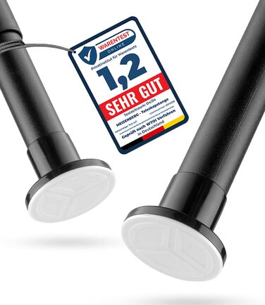 Телескопічна штанга для кріплення 260-310 см, матовий чорний, Ø 25 мм, багатофункціональна штанга без свердління. Підходить для штор, душових штор, ванних кімнат та балконів.