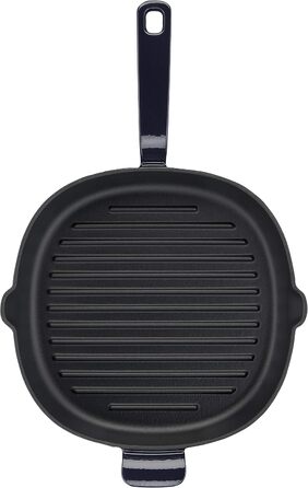 Lagostina Tradizione: сковорода-гриль з емальованого чавуну 26x26 см, для індукції, газу та духовок до 220°C, для м'яса, риби, хліба
