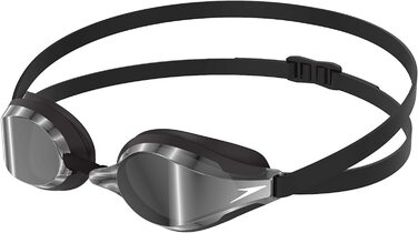 Окуляри для плавання Speedo унісекс Fastskin Speedsocket з 2 дзеркалами для дорослих, чорні/сріблясті, один розмір підходить всім