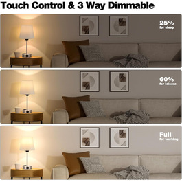 Настільна лампа Kakanuo з торшером, 2 шт. з USB зарядкою, LED, для спальні, вітальні, дитячої кімнати, офісу (сірий)